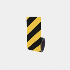 Bandă adezivă reflectorizantă (galben/negru) — 10cm x 10m